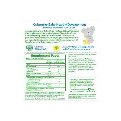 Culturelle Baby Healthy Development Probiotic Vitamin D, HMO & DHA Packets - 30ct 5 Culturelle Baby Healthy Development Probiotic Vitamin D, HMO & DHA Packets - 30ct - Image 3