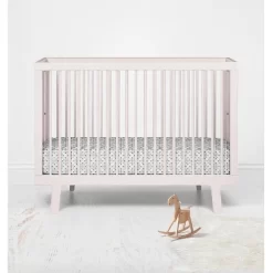 Bacati - Love Black Muslin 100 Percent Cotton Universal Baby US Standard Crib Or Toddler Bed Fitted Sheet -Baby World Shop GUEST d9f56f77 7264 4e16 9e55 935645ec425c