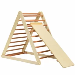 Costway Foldable Wooden Climbing Triangle Indoor Home Climber W/ Ladder For Toddler Baby -Baby World Shop GUEST db17885e faa5 4194 9e60 48d152055041