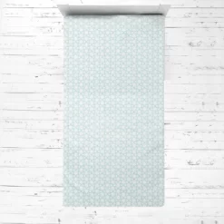 Bacati - Floret Aqua Muslin 3 Pc Toddler Bed Sheet Set 100 Pecent Cotton