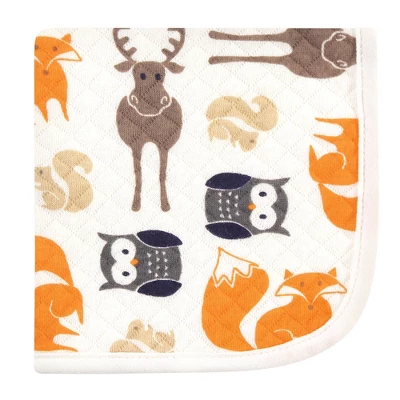 Hudson Baby Infant Boy Quilted Cotton Washcloths, Boy Forest, One Size 3 Hudson Baby Infant Boy Quilted Cotton Washcloths, Boy Forest, One Size