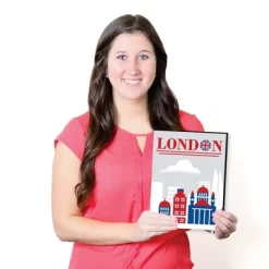 Big Dot Of Happiness Cheerio, London - British UK Skyline Wall Art, Nursery Decor And Kids Room Decorations Ideas - 7.5 X 10 Inches - Set Of 3 Prints -Baby World Shop GUEST dceb0b6a e6b3 486c 8add 8ca72554d8c7