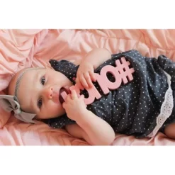 Hudson & Heart Company #Ouch Teetheword Baby Teether - Pink 2.7oz -Baby World Shop GUEST de2f667b ff07 478c 8dce 4ca232e6447c