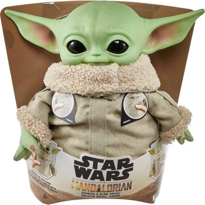 Star Wars Squeeze & Blink Grogu Plush 7 Star Wars Squeeze & Blink Grogu Plush - Image 5