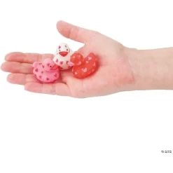 Mini Valentine Rubber Duckies (24Pc) Valentine's Day Toys, Party Favors And Handouts