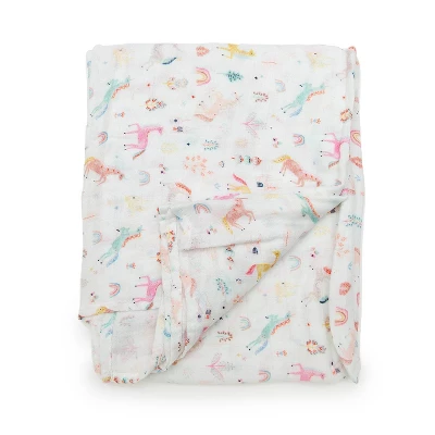 Loulou Lollipop Muslin Swaddle Blanket - Unicorn Dream 3 Loulou Lollipop Muslin Swaddle Blanket - Unicorn Dream