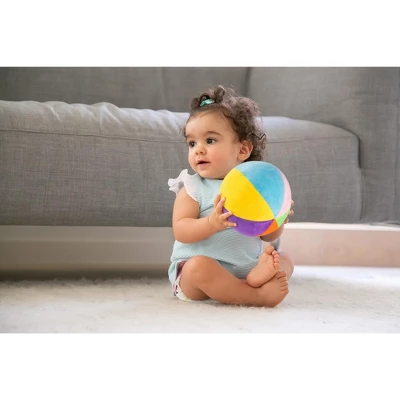 Plush Creations Rainbow Fabric Ball Rattle, Ages 0-36 Months 6 Plush Creations Rainbow Fabric Ball Rattle, Ages 0-36 Months - Image 4