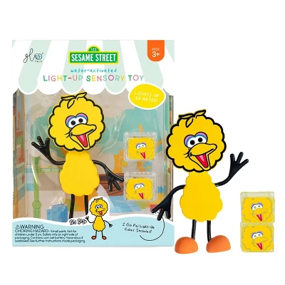 Glo Pals Sesame Street Character Big Bird & 6 Light Up Water Cubes 3 Glo Pals Sesame Street Character Big Bird & 6 Light Up Water Cubes