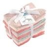 Little Treasure Baby Girl Rayon From Bamboo Luxurious Washcloths, Coral Mint, One Size