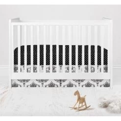 Bacati - Classic Damask Black/Grey/White 3 Pc Crib Bedding Set -Baby World Shop GUEST e1a2e555 e6a9 4bc3 b843 dc4a3f2e2acc