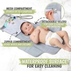 KeaBabies Ezee Diaper Changing Pad, Portable Diaper Changing Mat, Waterproof Foldable Diaper Changing Pad -Baby World Shop GUEST e29c3b43 b3d1 42dc 9831 e8da9a141159