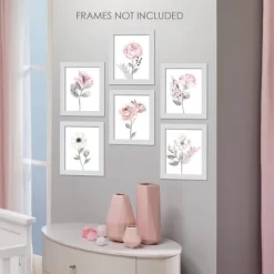 Lambs & Ivy Watercolor Floral Unframed Nursery Child Wall Art 6pc - Pink/Gray -Baby World Shop GUEST e302aa7a 9c56 4ea8 a665 faeb1cef1396