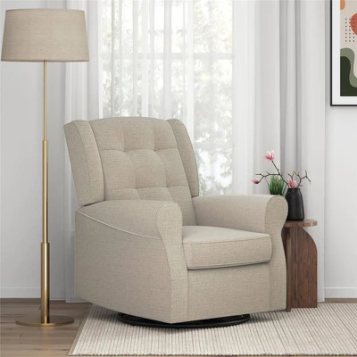 Baby Relax Eden Nursery Tufted Wingback Gliding Chair 11 Baby Relax Eden Nursery Tufted Wingback Gliding Chair - Image 9