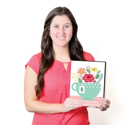 Big Dot Of Happiness Floral Let's Par-Tea - Garden Tea Party Nursery Wall Art And Kids Room Decor - 7.5 X 10 Inches - Set Of 3 Prints 6 Big Dot Of Happiness Floral Let's Par-Tea - Garden Tea Party Nursery Wall Art And Kids Room Decor - 7.5 X 10 Inches - Set Of 3 Prints - Image 4