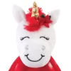 Hudson Baby Infant Animal Face Security Blanket, Christmas Unicorn, One Size