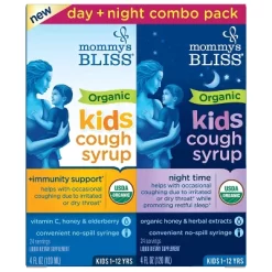 Mommy’s Bliss Mommy's Bliss Organic Kids' Day & Night Immunity Boost & Cough Relief Syrup Combo Pack - 8 Fl Oz/2pk