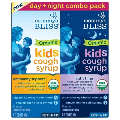 Mommy’s Bliss Mommy's Bliss Organic Kids' Day & Night Immunity Boost & Cough Relief Syrup Combo Pack - 8 Fl Oz/2pk 3 Mommy’s Bliss Mommy's Bliss Organic Kids' Day & Night Immunity Boost & Cough Relief Syrup Combo Pack - 8 Fl Oz/2pk