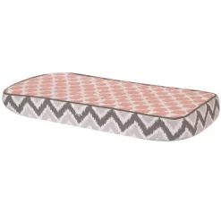 Bacati - Ikat Zigzag Coral Dots Muslin Changing Pad Cover -Baby World Shop GUEST e5d7f932 b328 42ef aa97 ad20393d8b66