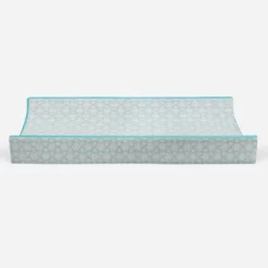 Bacati - Floral Quilted Muslin Changing Pad Cover Aqua -Baby World Shop GUEST e607bf4b 4fdb 4de6 8c00 e2a14b1324ce