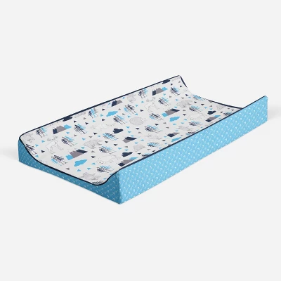 Bacati - Woodlands Aqua/Navy/Gray Aqua Arrows Boys Cotton Changing Pad Cover 8 Bacati - Woodlands Aqua/Navy/Gray Aqua Arrows Boys Cotton Changing Pad Cover - Image 6