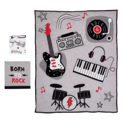 Lambs & Ivy Rock Star Musical Instruments 3-Piece Baby Crib Bedding Set - Gray 17 Lambs & Ivy Rock Star Musical Instruments 3-Piece Baby Crib Bedding Set - Gray -Baby World Shop GUEST e8411202 d7a4 4994 b504 0eebdc5c0c96
