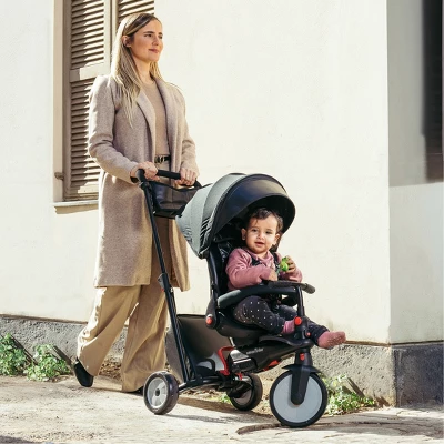 SmarTrike STR7 6 In 1 Pushchair, Stroller, And Tricycle For 6-36 Months, With 5-Point Harness, Canopy, Storage Bag, And Removeable Pedals, Black 3 SmarTrike STR7 6 In 1 Pushchair, Stroller, And Tricycle For 6-36 Months, With 5-Point Harness, Canopy, Storage Bag, And Removeable Pedals, Black