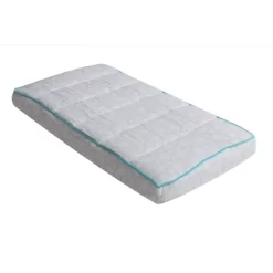 Bacati - Floral Quilted Muslin Changing Pad Cover Aqua -Baby World Shop GUEST ea3cda02 806b 4891 b883 be12acdec06a