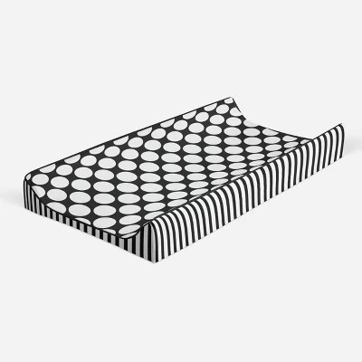 Bacati - Dots/Pin Stripes Black/White Large Dots Changing Pad Cover 8 Bacati - Dots/Pin Stripes Black/White Large Dots Changing Pad Cover - Image 6
