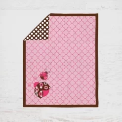 Bacati - Ladybugs Pink Chocolate 6 Pc Crib Bedding Set With Long Rail Guard Cover -Baby World Shop GUEST ed9fbe5f 874f 438b 9419 245e3de9f7c9