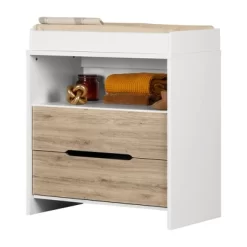 Cookie Changing Table - Pure White And Rustic Oak - South Shore -Baby World Shop GUEST edbae635 fb5d 4003 828a 0e6b29da7a64