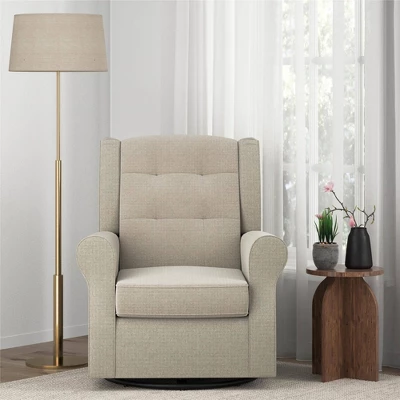 Baby Relax Eden Nursery Tufted Wingback Gliding Chair 4 Baby Relax Eden Nursery Tufted Wingback Gliding Chair - Image 2