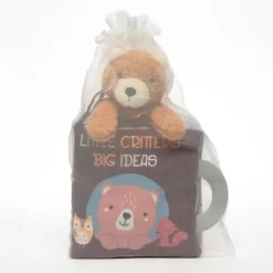 Lambs & Ivy Woodland/Forest Developmental Soft Book & Bear Plush Toy Gift Set