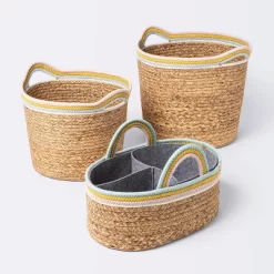 Natural Woven Round Storage Bin With Coiled Rope Handle - Cloud Island™ L 7 Natural Woven Round Storage Bin With Coiled Rope Handle - Cloud Island™ L -Baby World Shop GUEST f2c0b681 df2b 4431 8e48 9cfc420789b9