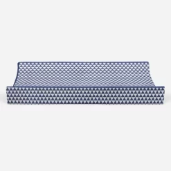 Bacati - Navy Triangles Quilted Muslin Changing Pad Cover -Baby World Shop GUEST f580efda 6760 4e5d b3f3 a4d35c9c3985
