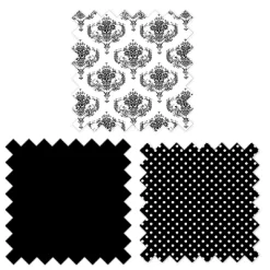 Bacati - Classic Damask Black/Grey/White 3 Pc Crib Bedding Set -Baby World Shop GUEST f6e25d4d 1c63 40a9 bf63 282444409c5f