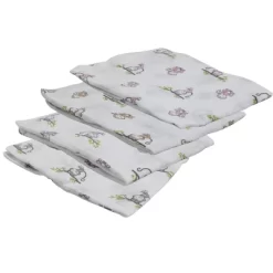 Bacati - Happy Monkeys Pink/Lilac/Gray Girls Muslin Swaddling Blankets Set Of 4 8 Bacati - Happy Monkeys Pink/Lilac/Gray Girls Muslin Swaddling Blankets Set Of 4 -Baby World Shop GUEST f71ca53e 9150 4886 acf8 38931fbf86fb