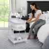 Delta Children Curve Bassinet - White And Gray -Baby World Shop GUEST f73cd074 3e49 4739 b4c4 bb8eb7306ab3