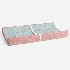 Bacati - Sophia Paisley Aqua/Coral Floret Changing Pad Cover -Baby World Shop GUEST f78d3cbd ae67 402e 81bb 43aac124d426