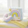 Celestial Interactive Plush Cube With Rainbow Rattle Baby Toy - 2pc - Cloud Island™