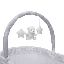 Delta Children Curve Bassinet - White And Gray -Baby World Shop GUEST f9af37ae 7b44 4349 b626 b827b79187dc