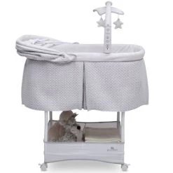 Delta Children Serta IComfort Hands-Free Auto-Glide Bedside Bassinet Portable Crib Features Silent Smooth Gliding Motion That Soothes Baby - Cameron -Baby World Shop GUEST fa1a8014 2ed7 4f9f 9a6e 0460050bec14