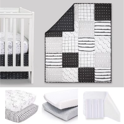 The Peanutshell Preston Black & White Crib Bedding Set, 4pc To 12 Pc 16 The Peanutshell Preston Black & White Crib Bedding Set, 4pc To 12 Pc - Image 14