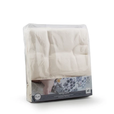 Kanga Care Premium Unbleached Birdseye 70% Bamboo Rayon 30% Cotton Flat Fold Cloth Diapers (6pk) - One Size 4-35+lbs 4 Kanga Care Premium Unbleached Birdseye 70% Bamboo Rayon 30% Cotton Flat Fold Cloth Diapers (6pk) - One Size 4-35+lbs - Image 2