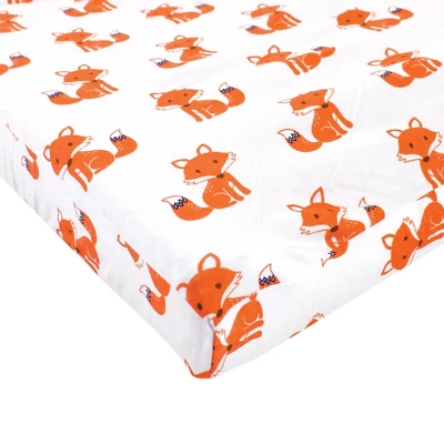 Hudson Baby Infant Boy Cotton Changing Pad Cover, Foxes, One Size 4 Hudson Baby Infant Boy Cotton Changing Pad Cover, Foxes, One Size - Image 2