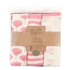 Touched By Nature Baby Girl Organic Cotton Swaddle Wraps, Tulip, 0-3 Months -Baby World Shop GUEST fe781353 d347 4039 97b9 d47fae050e43