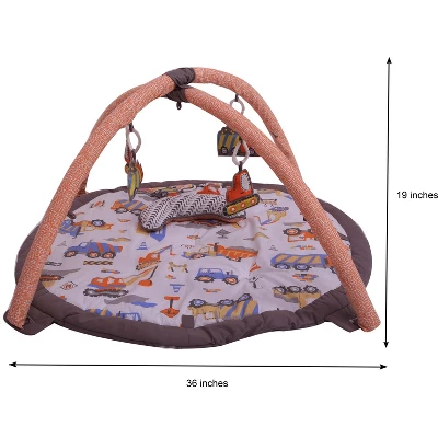 Bacati - Baby Activity Gyms & Playmats (Construction Grey/Yellow/Orange) 7 Bacati - Baby Activity Gyms & Playmats (Construction Grey/Yellow/Orange) - Image 5